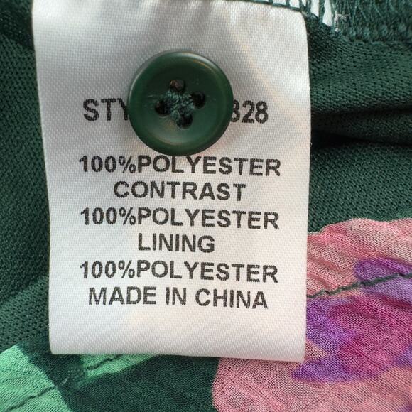 Jodifl Feminine Floral Romantic Multicolor Artsy Button Down Blouse Women's M - Picture 7 of 8